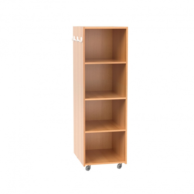 Bücherregal, 165 cm hoch, 52x64 cm (B/T), einseitig nutzbar, 